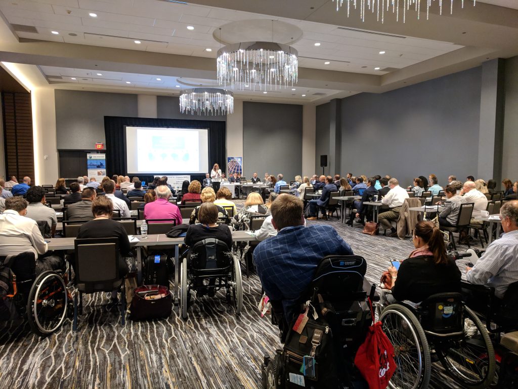 A picture taken from behind the attendees at the 2018 UAIA event