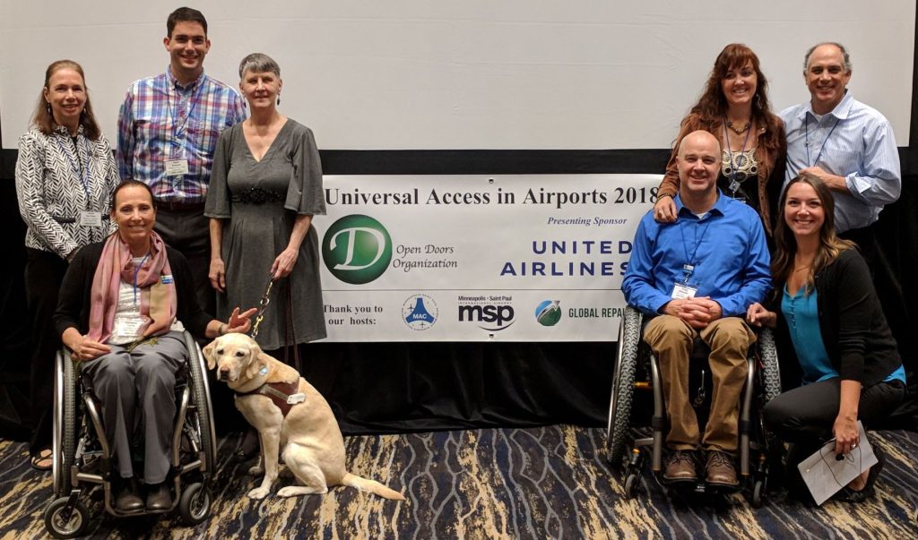 A picture of ODO staff in front of the 2018 UAIA Banner, including Pat, Laurel, Eric, Craig, and Katy.